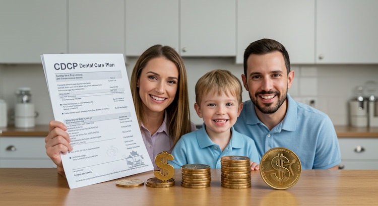a happy family with a CDCP form enjoying affordable dental filling services.