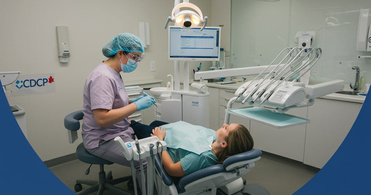 a cdcp-supporting dentist is performing a same day dental fillings for a patient.