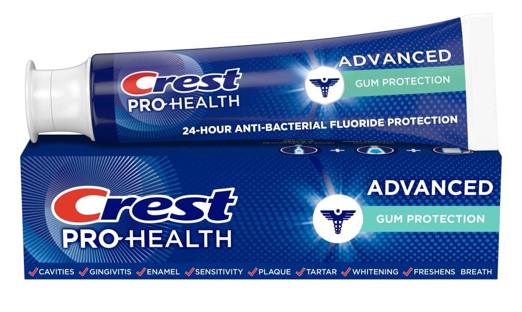 Image displaying the Crest Pro-Health Advanced toothpaste, one of the dentist-recommended toothpastes 2025.